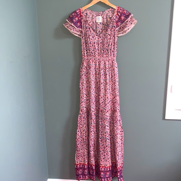 Bell by Alicia Bell Dresses & Skirts - Bell by Alicia Bell Eva Paisley Multi Floral Boho Silk Cotton Blend Maxi Dress